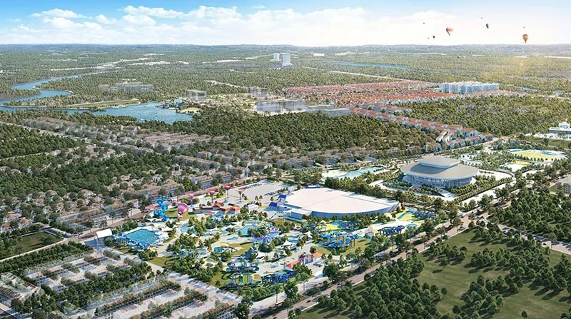 Hình ảnh công viên thể thao và công viên Sun World tại dự án Sun Mega City Hà Nam