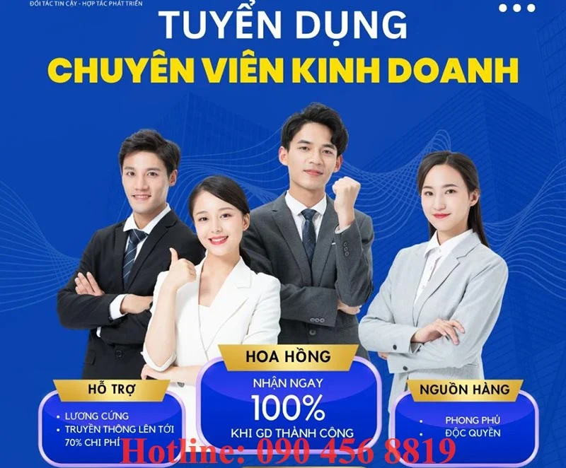 Tuyển chuyên viên kinh doanh bất động sản tại Hà Nam